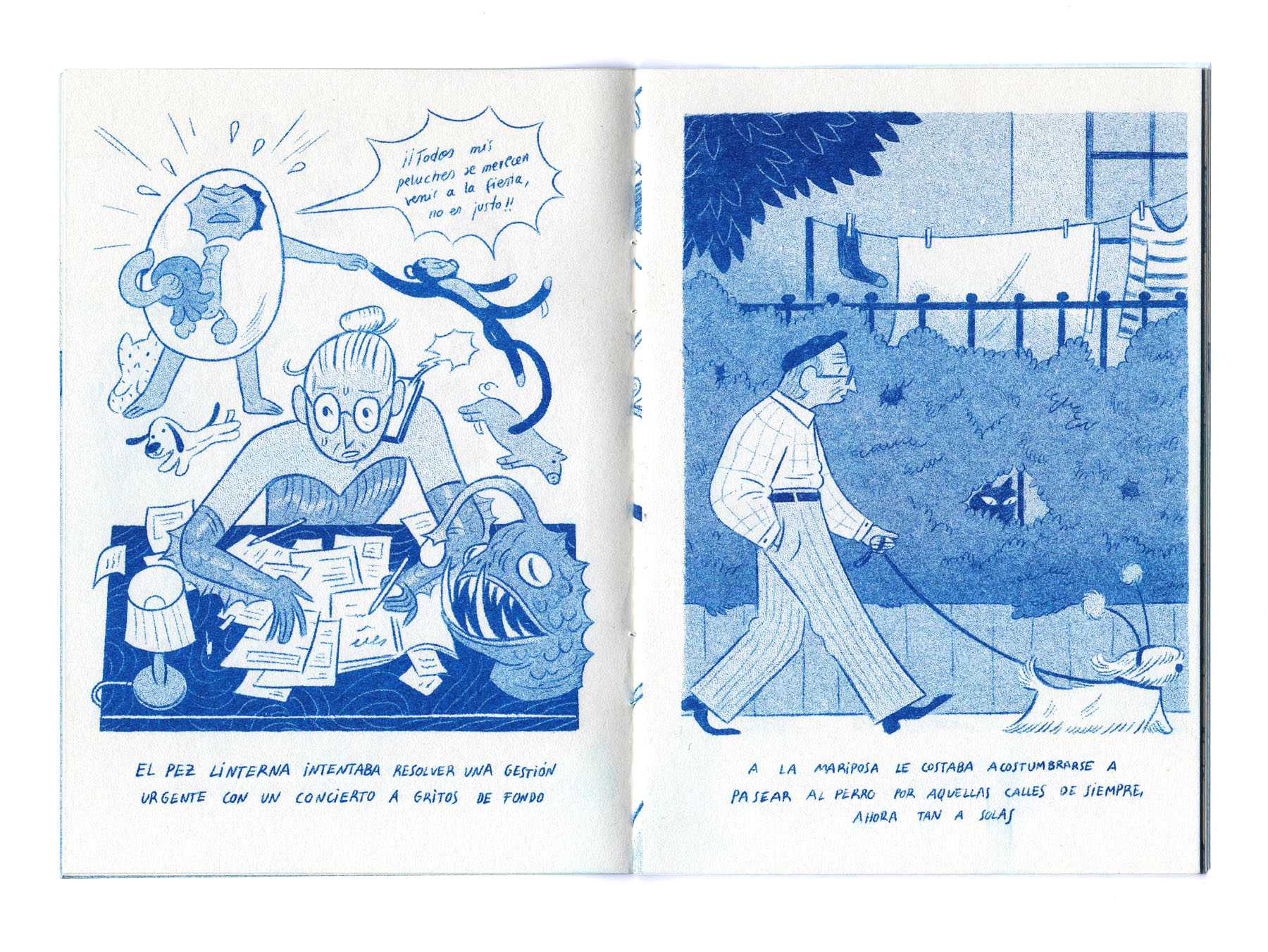 Risography zine pages (2)